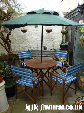 Attached picture Garden Table, 4 Chairs & Parasol.jpg